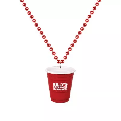 Red Cup Shot Glass on Beads