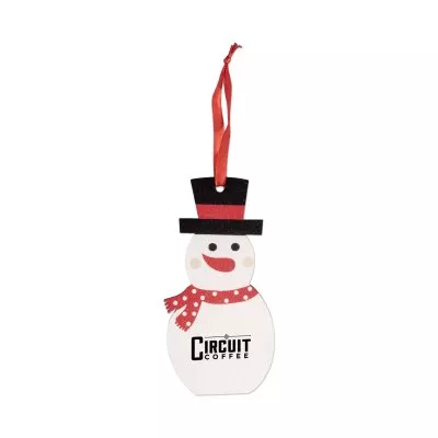 Wooden Snowman Ornament