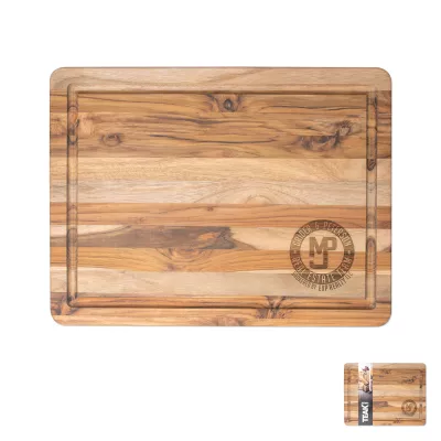 Teak Wood Cutting Board w/Juice Groove (16"x 12"x ¾")