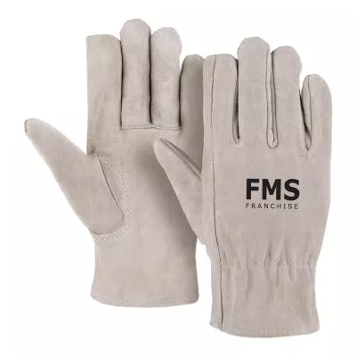 Premium Suede Leather Gloves w/Elastic Top
