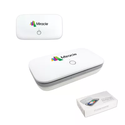 Chi-Charge UV-C Phone Sanitizer Box w/Wireless Charging Station