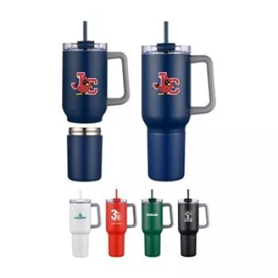22 Oz. Stainless Steel Travel Mug w/Cup