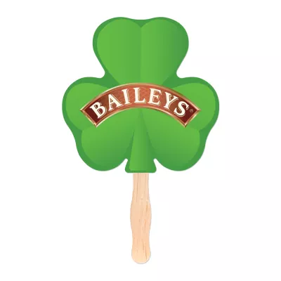 Shamrock Shaped Hand Fan
