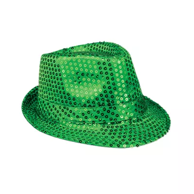 Green Sequin Fedora