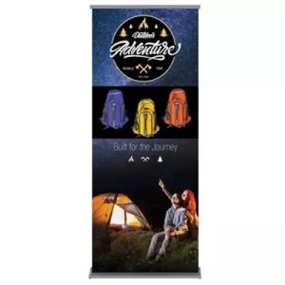 ONE CHOICE 33.5 x 80 In. Better Roll Up Silver Super Flat Vinyl Graphic Package