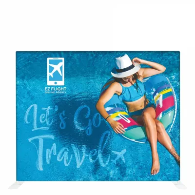 ONE CHOICE 10 Ft. Fabric Tube Display Straight Single-Sided Graphic Package