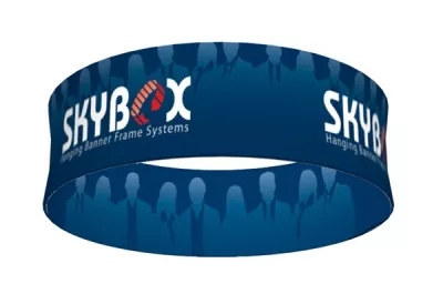 Skybox Hanging Banner Circle 10'dia x 32"h -- Inside & Outside Graphic