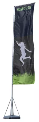 Mondo Flagpole 23 ft. Single-Sided Graphic Package