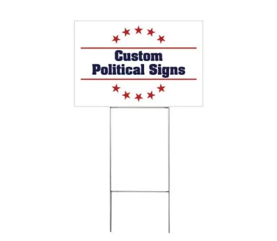 23 x 18 Yard Sign Single-Sided Large Stake (10 packs as 1 Set)