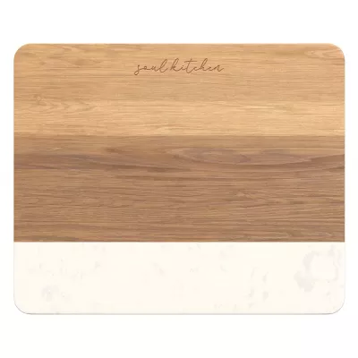 Brooke Acacia Wood And Faux Marble Cutting Board