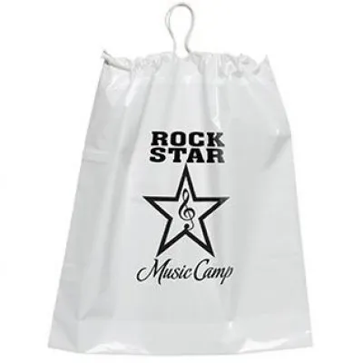 Cotton-Draw Plastic Bags - 16x18x4