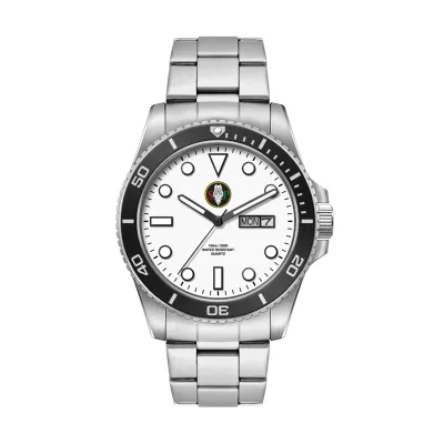 42.5mm, Ss, Silver Case, Bk Bezel, 3-Hand Mvt, Day-Dte