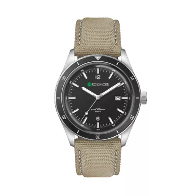 41mm, Ss, Silver Case, Bk Bezel, 3-Hand Mvt, Dte