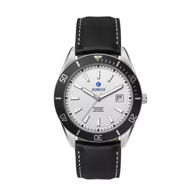 42mm, Ss, Silver Case, Bk Bezel, Automatic Mvt, Dte