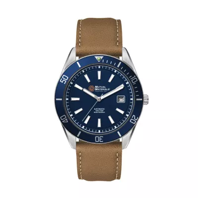 42mm, Ss, Silver Case, Bl Bezel, Automatic Mvt, Dte