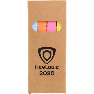 4-Piece Square Recycled Highlighter Set