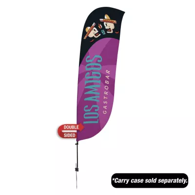 10.5' Value Feather Sail Sign Kit Double-Sided w/ Spike Base