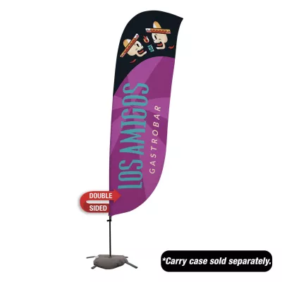 10.5' Value Feather Sail Sign Kit Double-Sided w/ Cross Base