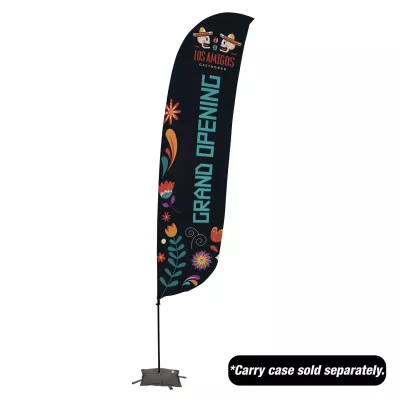 15' Value Feather Sail Sign Kit Single-Sided with Cross Base
