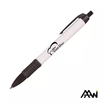 Widebody Grip Pen Glossy White Barrel - Matte