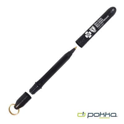 Pokka® Pocket Pen w/Dock & Gold Keyring