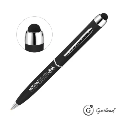 Garland® Stylus Matte Ballpoint Twist Pen - Chrome Accent