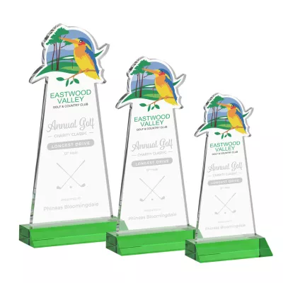 EdgeCraft Tapered Award on Mitered - Green (via Ocean)