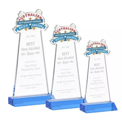 EdgeCraft Tapered Award on Mitered - Sky Blue (via Ocean)