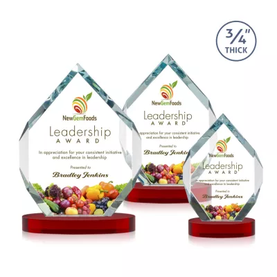 Royal Diamond VividPrint™ Award on Alberton Base - Red