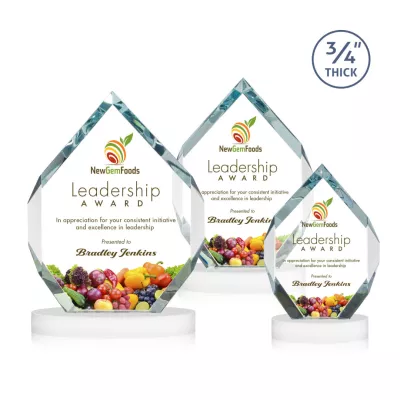 Royal Diamond VividPrint™ Award on Alberton Base - White