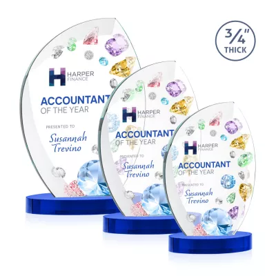 Wichita VividPrint™ Award on Alberton Base - Blue