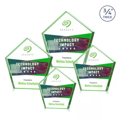 Belmar Pentagon VividPrint™ Award - Green