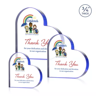 Davina Heart VividPrint™ Award - Blue