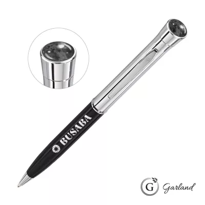 Garland® Monogram Aura Twist Ballpoint Pen - Chrome