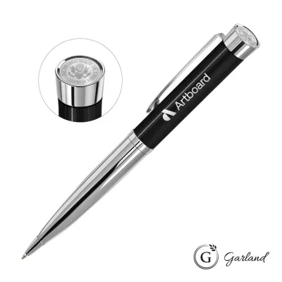 Garland® Executive Custom Emblem Monogram Twist Pen - Chrome