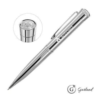 Garland® Executive Signature Custom Emblem Twist Pen-Chrome