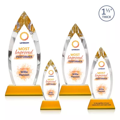 Fortier VividPrint™ Award on Entwhistle Base - Amber