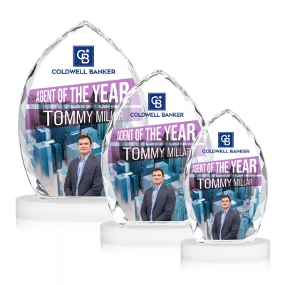 Wilton VividPrint™ Award on Alberton Base - White