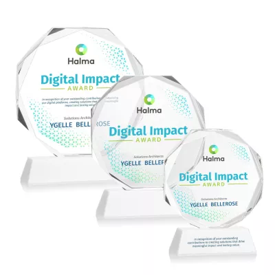 Acadian VividPrint™ Award on Newhaven Base - White