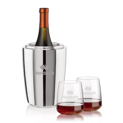 Pescara Wine Cooler & Dunhill Stemless Wine Set