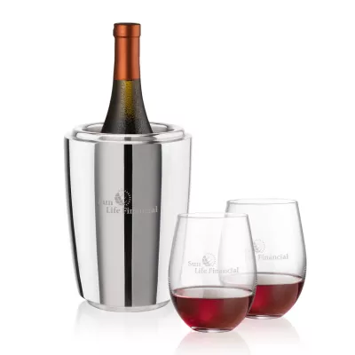Pescara Wine Cooler & Redmond Stemless Wine Set