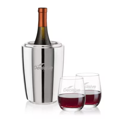 Pescara Wine Cooler & Salem Stemless Wine Set