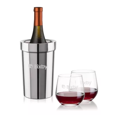 Milano Wine Cooler & Garland Stemless Wine Set