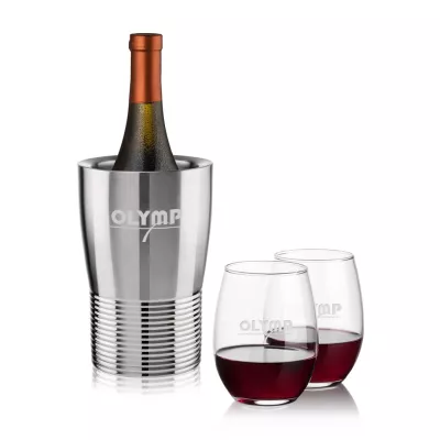 Genoa Wine Cooler & Stanford Stemless Wine Set