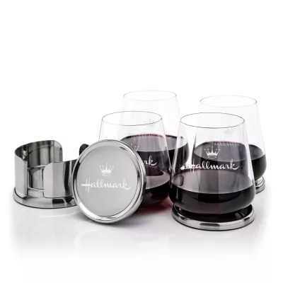 Baldoni Coasters & Breckland Stemless Wine Set