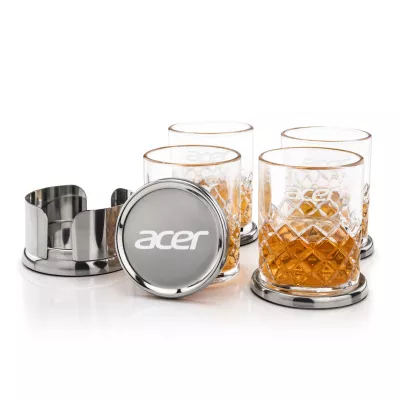 Baldoni Coasters & Longford On-the-Rocks Set