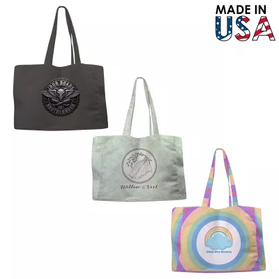 16x14x5 Full-Color Poly Canvas Tote Bag with 5" Gusset