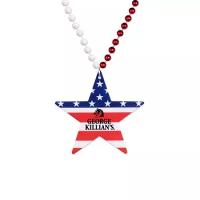 Star Patriotic Medallion Beads