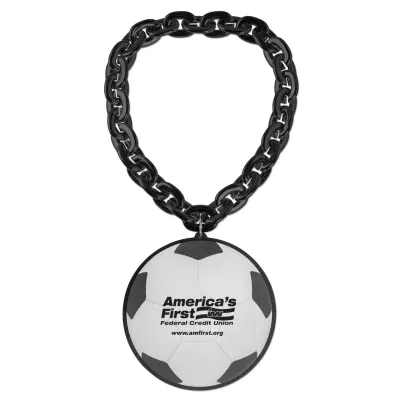 Soccer Ball EVA Medallion with Jumbo Chain