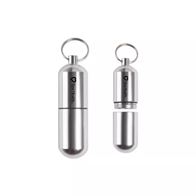Aluminum Pill Holder Keychain